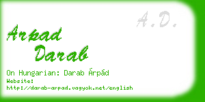 arpad darab business card